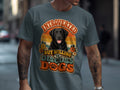 Grey t-shirt with "Introverted but willing to discuss dogs" text and dog graphic.